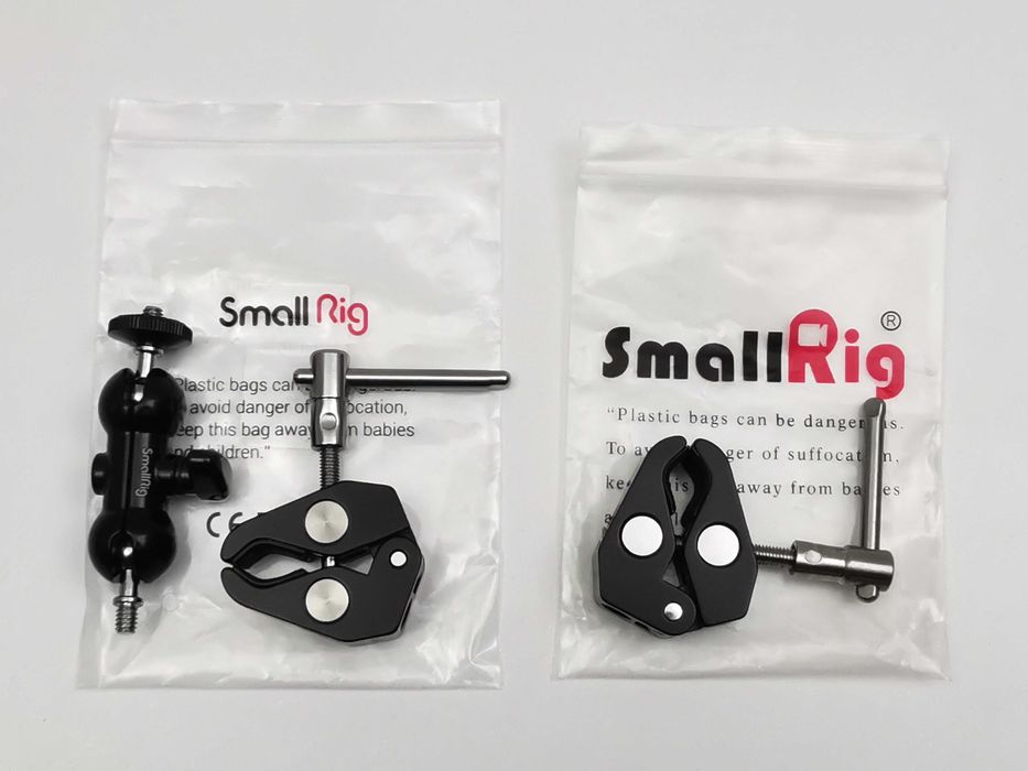 SmallRig SR-1138 професионална клампа с 1/4'' винт и двойна глава за монитор или осветление