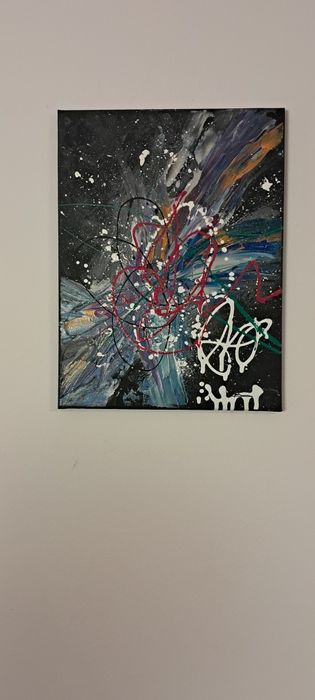 Arta abstracta,tablou pictat manual