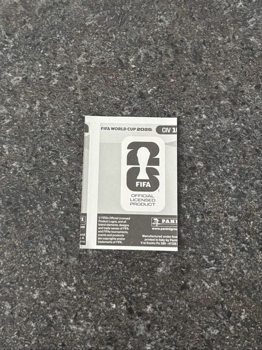 Misprint world cup sticker