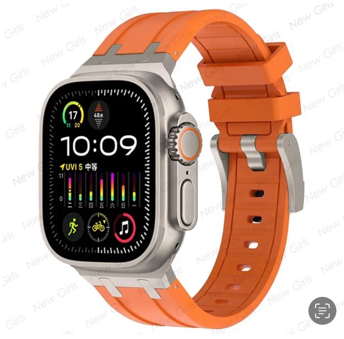 Curea Husa Silicon Titanium Incarcator Ceas Apple Watch Iphone