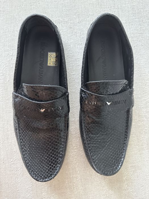 Emporio Armani real skin loafers.