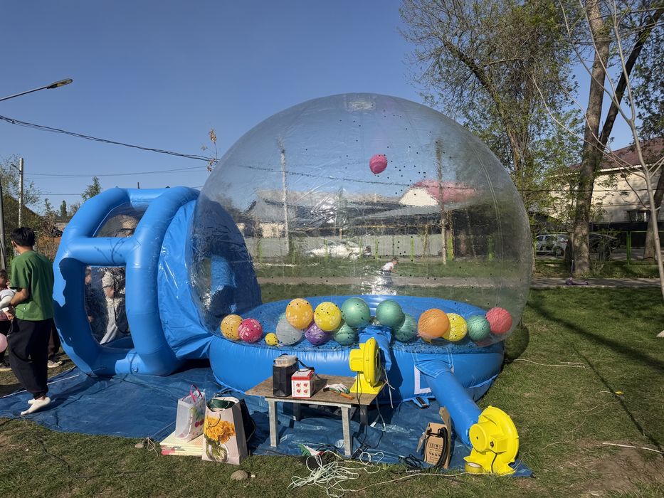 Надувной шар, батут, bubble house
