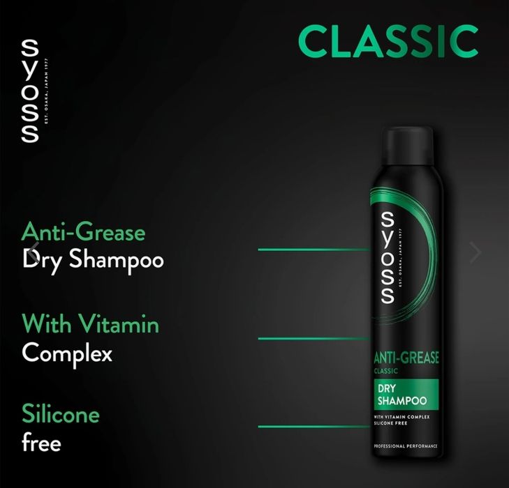 Нов!Сух шампоан Syoss за бързо омазняващ се скалп