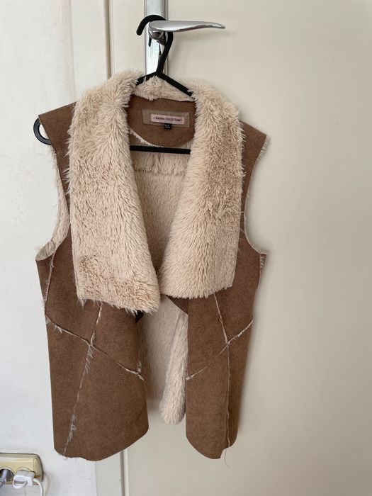 Vesta blana sintetica Bershka