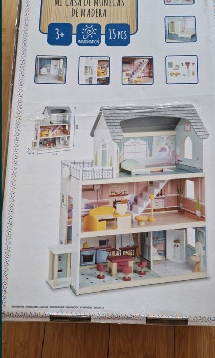 CASUTA pentru papusi din lemn, SIGILATA!