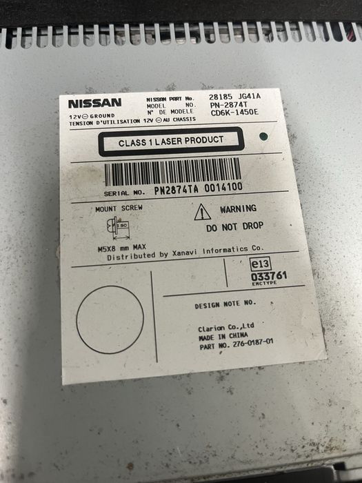 Навигация, стерео, дръжка за багажник за Nissan T31