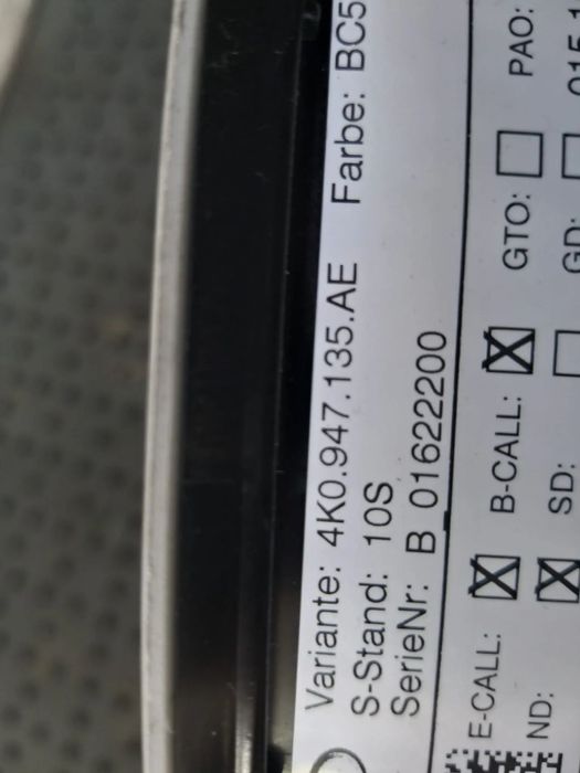 Plafoniera fata audi a6 c8 4k 4k0947135ae