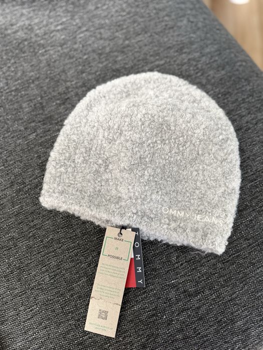 Tommy Jeans Teddy caciula dama culoare gri marime OS noua originala