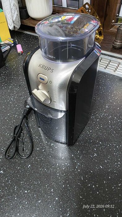 Rasnita de cafea electrica Krups GVX242, 17 setari macinare, 100W, 200g, negru