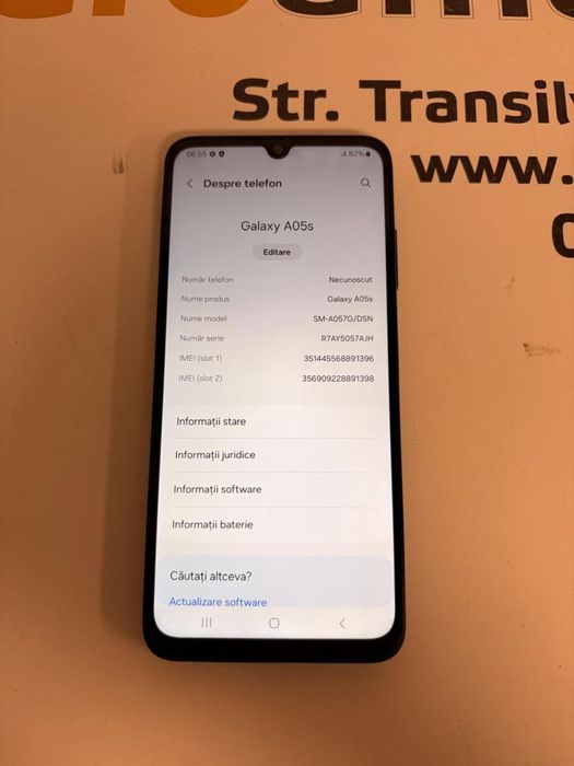 Samsung Galaxy A05s, Dual SIM, 4GB RAM, 64GB, 4G, Black -T-