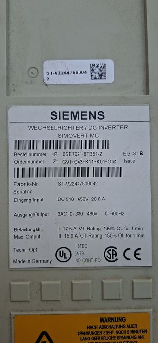 Siemens Simovert MC - DC inverter