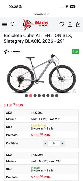 Bicicleta CUBE  29 L
