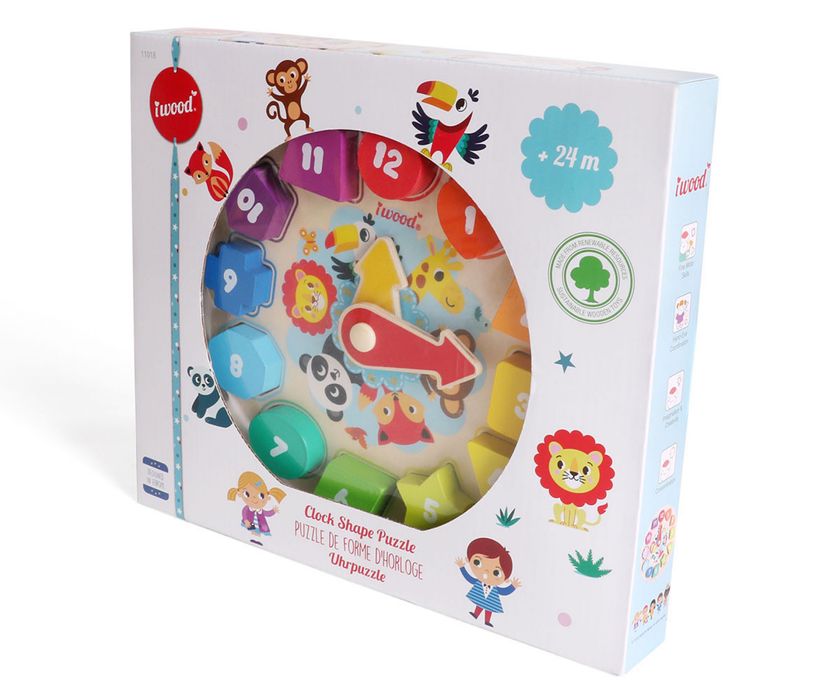 Детски дървен часовник Монтесори