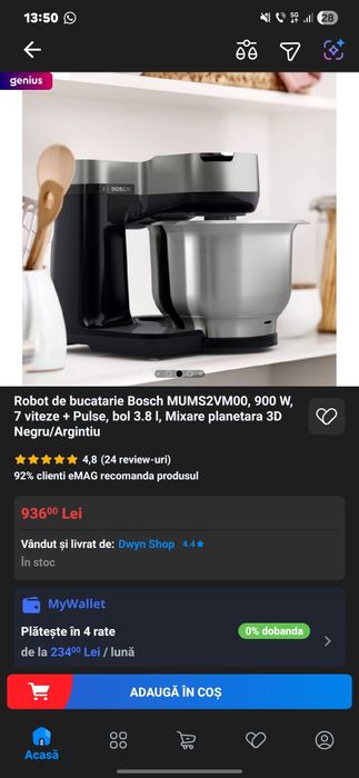 Robot de bucatarie Bosch MUMS2VM00- Sigilat