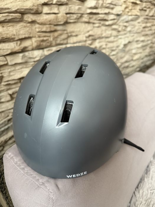 Детска ски каска H-KID 500, сива