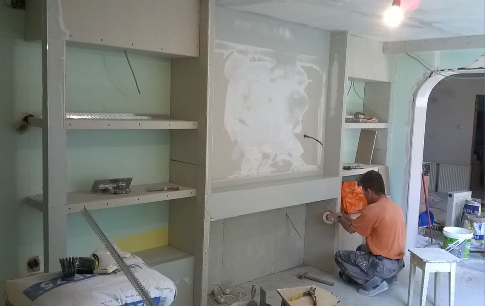 Møntaj Rigips  Pereți,Tavane,Scafă Rigips cu Led