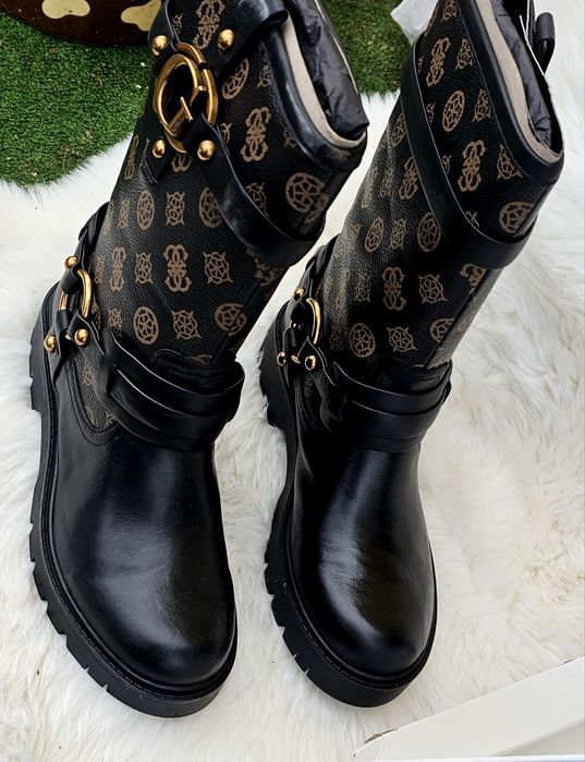 Guess оригинални дамски ботуши челси естествена кожа