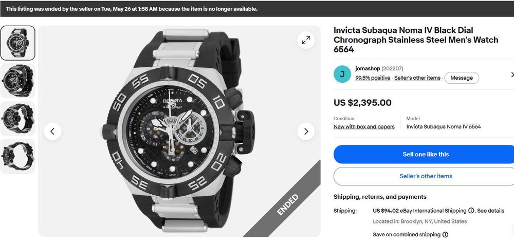Ceas Invicta Subaqua Noma iv NEW