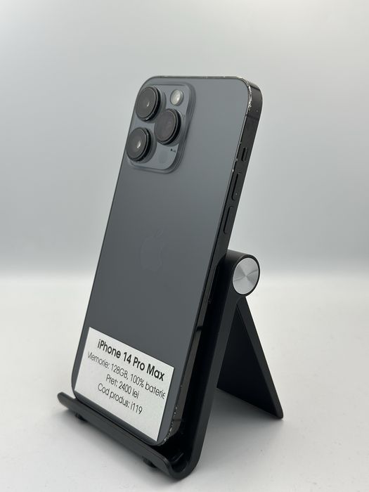 Iphone 14 Pro Max - 128GB, 100% baterie, 1 an garantie