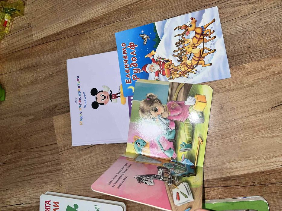 Лот от детски книги / бебешки книжки и карти с думи