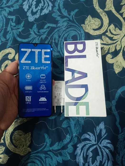 ZTE Blade V30 128GB Black Yengi Karobka Full Oyinga Zor 4G Original