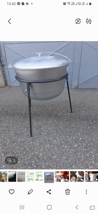 Vând ceaun nou cu capac din aluminiu alimentar de 10litri