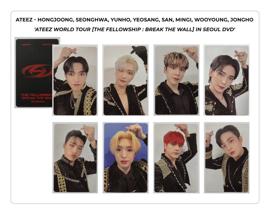 ATEEZ, EXO, IVE карты kpop