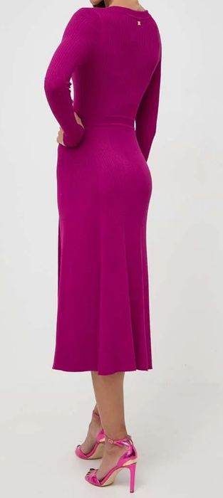 Виолетова рокля с дълъг ръкав, Pinko, размер S, вискоза