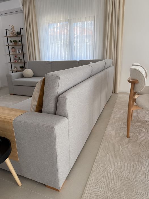 Ъглов разтегателен диван с ракла