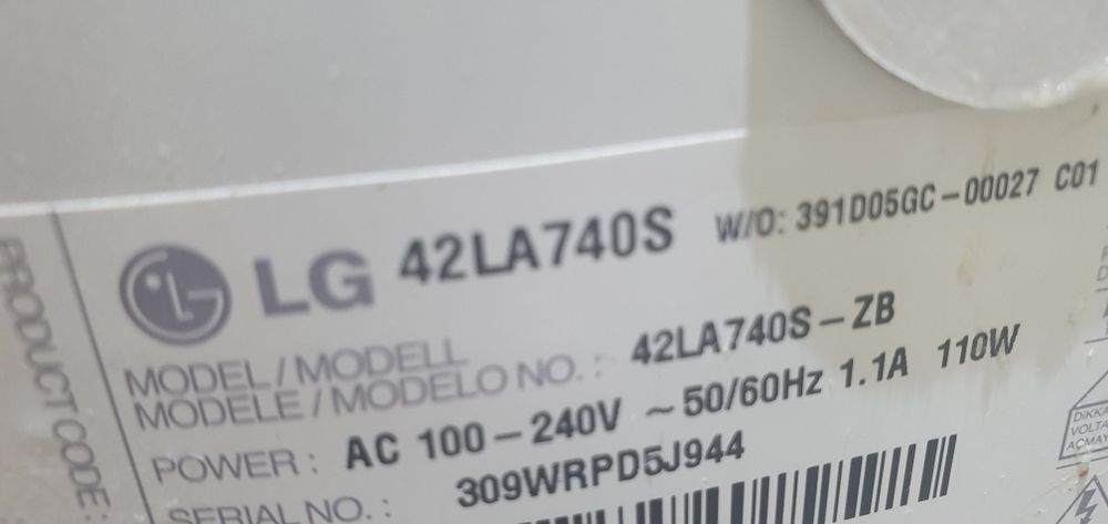 Телевизор LG 42LA740S за части