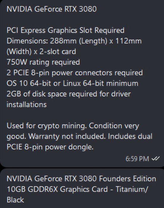 Bitcoin  Mining Rig 4-RTX 3080 10GB Founders edition 4900лв