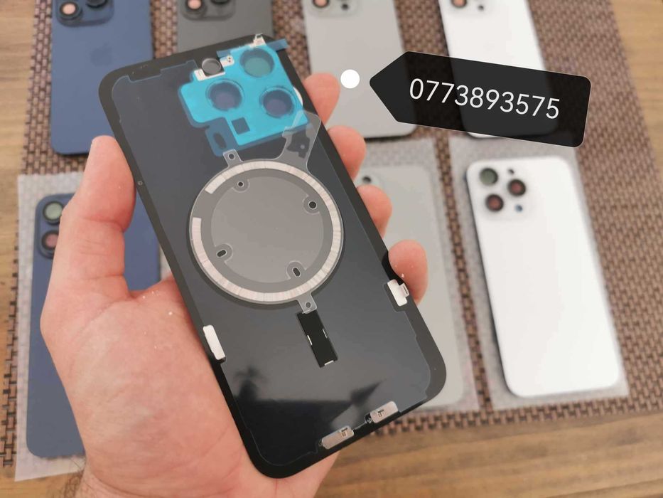 Capac sticla spate carcasa iPhone 15 14 13 12 11 x Xs 8 Max Plus Pro