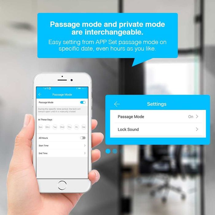 Yala inteligenta X5 smart lock TTLOCK Negru / Silver