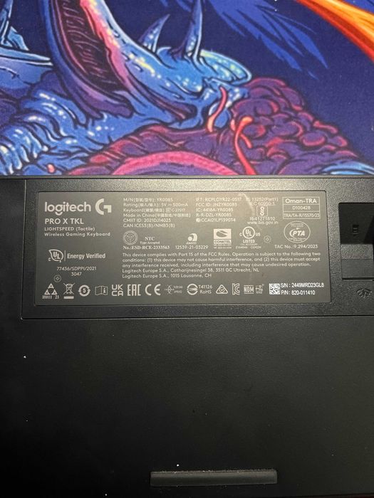 Tastatura Logitech G PRO X TKL Lightspeed switch-uri Brown