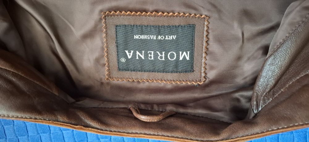 Geaca de piele naturala maro