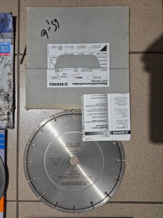 Diferite discuri diamantate, discuri pentru lemn, discuri pentru placi ceramice, discuri multi material, diametre 180/190/200/210/230 mm, toate NOI