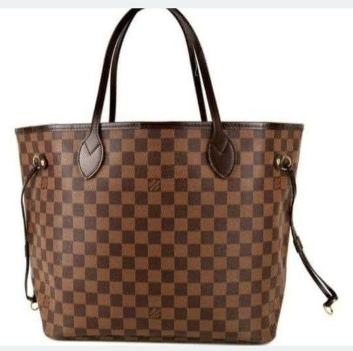 Geanta piele naturala ,model Neverfull, card,certificat,saculet etichetă/France