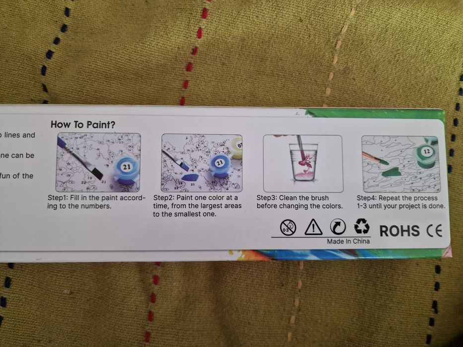 Pictează pe numere. Pânză. Set complet. Nou, sigilat.