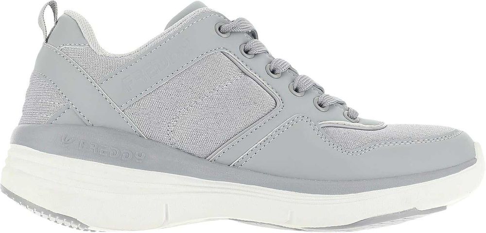 Pantofi sport cu toc plat de 5 cm în interior și față din piele eco