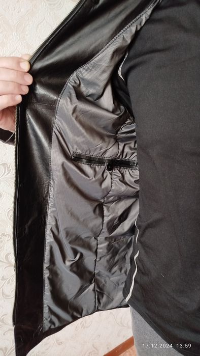 Кожаный плащ 50-52рр