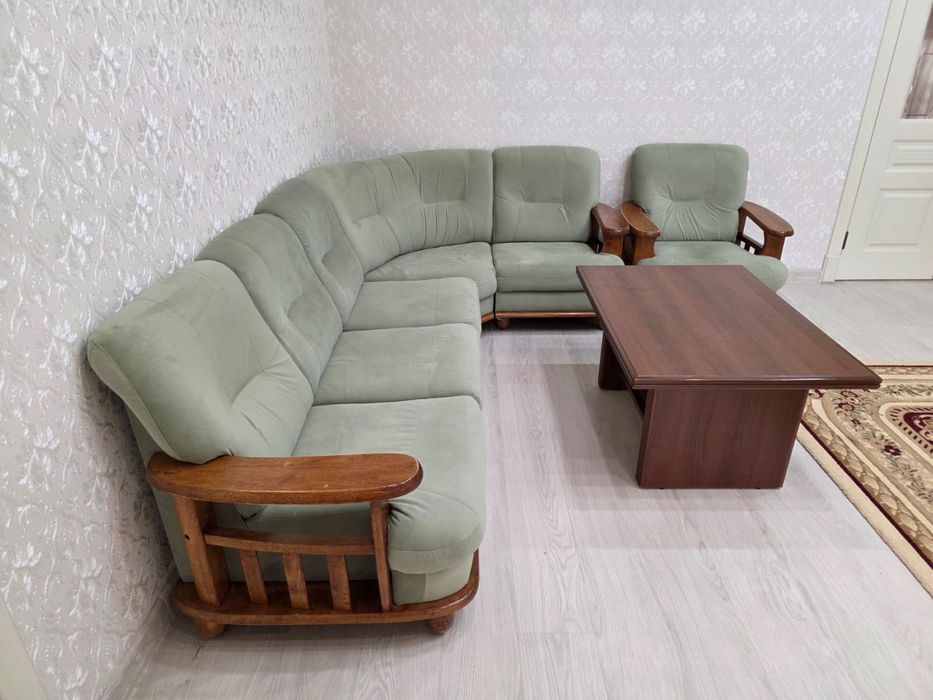 Диван угловой диван зеленый цвет