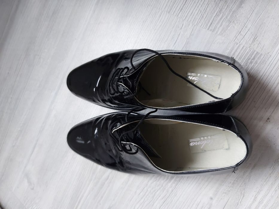 Pantofi de eveniment Whole-Cut, Negri Luciosi. pantofi ginere marime43