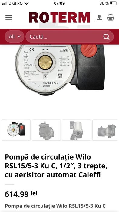 Pompa de circulatie apa Wilo