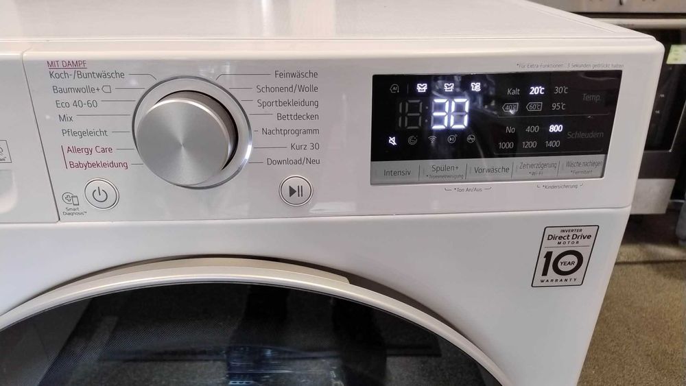 A+++ Пералня машина LG-ЛГ 9 кг 1400 об/мин Inverter Direct Drive