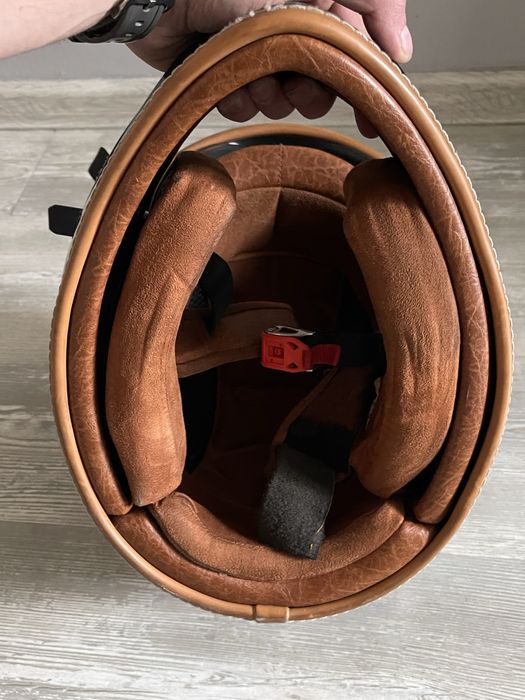 Мотошлем fullface cafe style