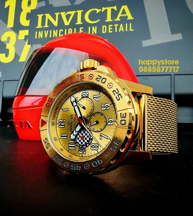 INVICTA Racing Gold 48 mm, Инвикта нов ръчен часовник