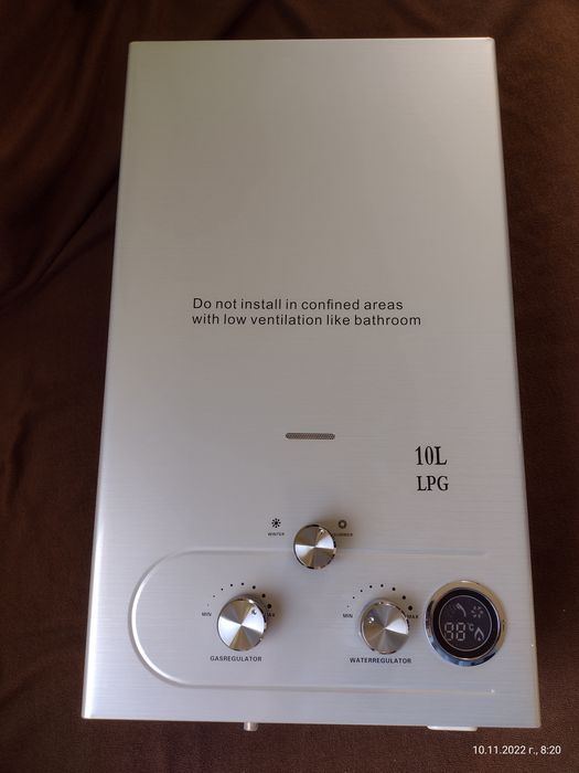 НОВ! 20kw-10л/мин. газов бойлер. 20кв/ч. за каравана кемпер палатка