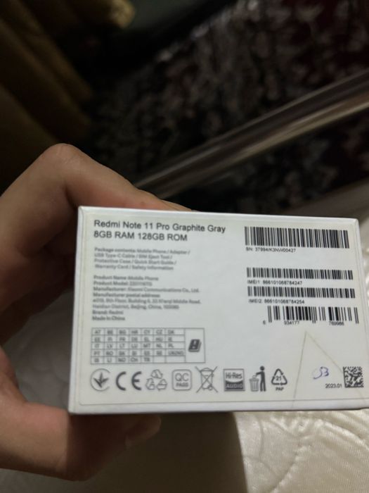 Redmi not 11 pro sotiladi 8/128 katobka dakument hamma narsasi bor