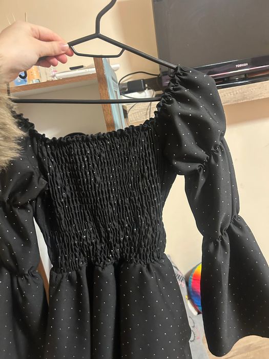 Черна къса рокля