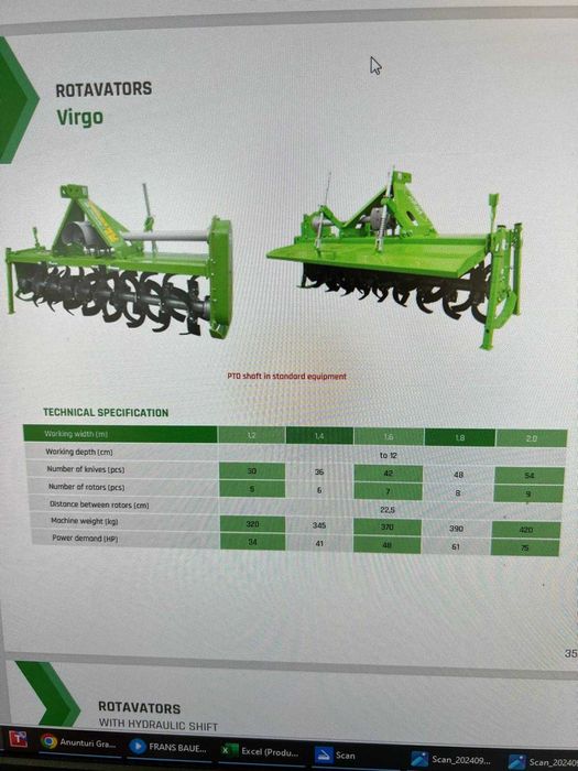 Фреза навесна  Bomet Virgo – 1,4 м – 2 м (Нова) + Видео